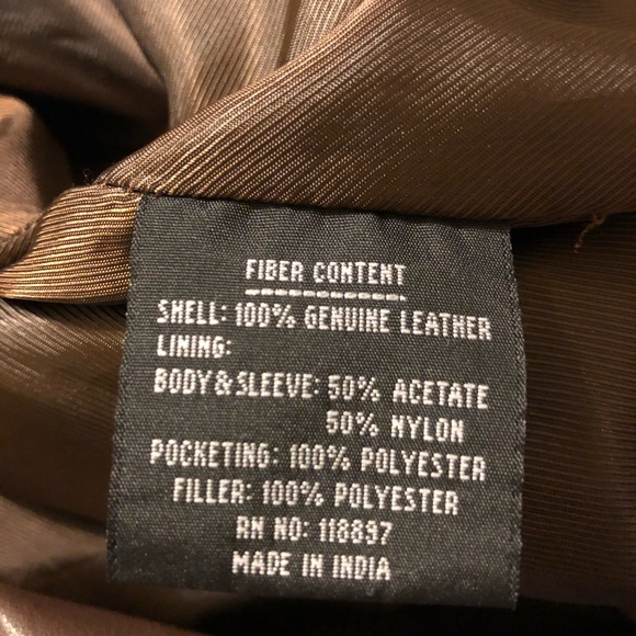 Nicole Miller Genuine Brown Leather Jacket - Picture 6 of 7